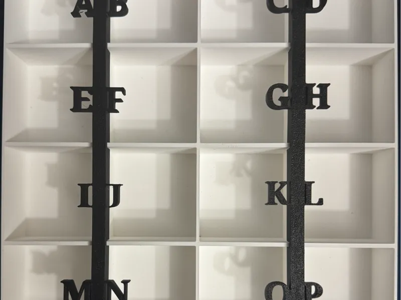 16-Bay Claim Tray SnapFit Letters Adjustable Depth