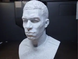 Bust Mbappe Modern Art - Low Poly Tribute