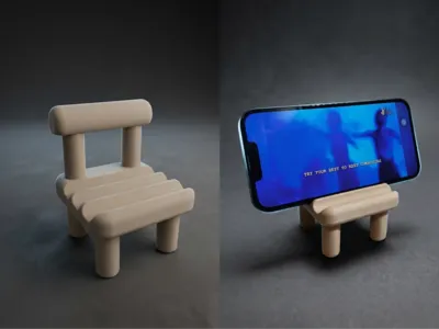 Chair-style phone stand (no support ams required)