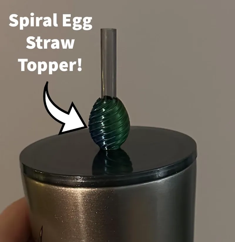 Spiral Easter Egg Straw Topper
