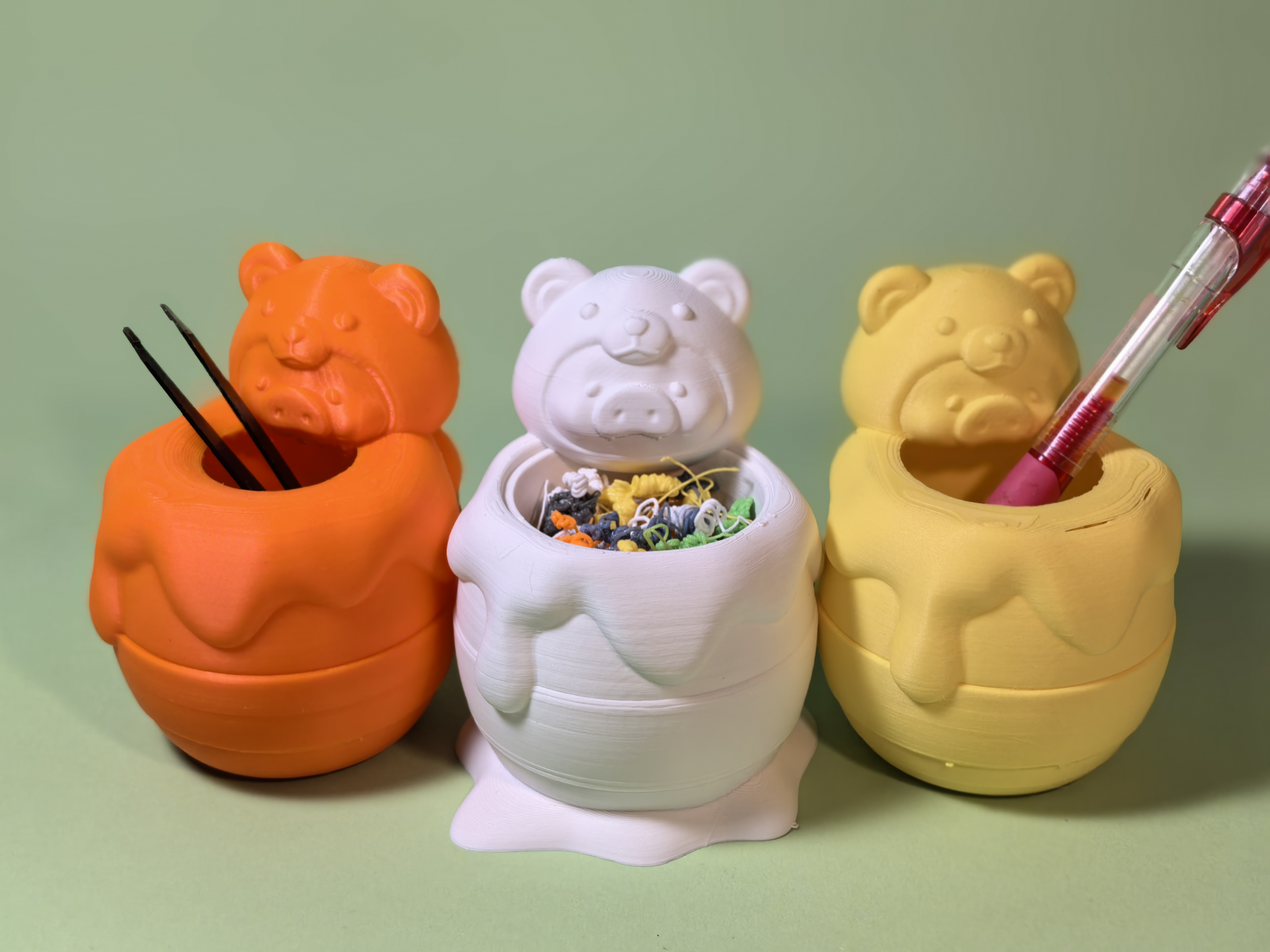 3Dプリント ルル豚-ゴミ箱-ペン立て-収納 - 無料3Dモデル -MakerWorld