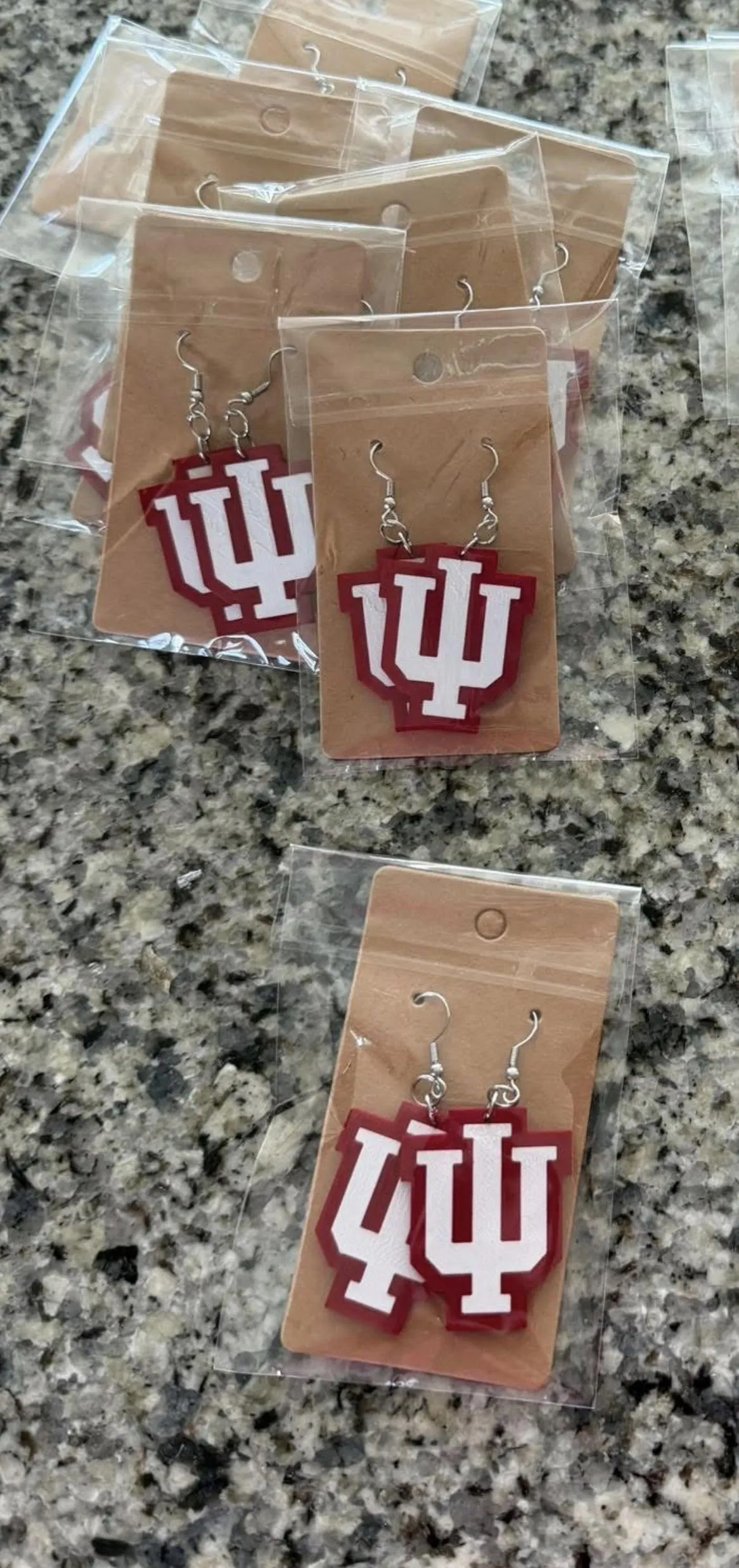 IU Hoosier Earrings view 2