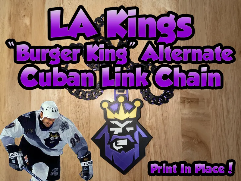 LA Kings "Burger King" Alternate Cuban Link Chain