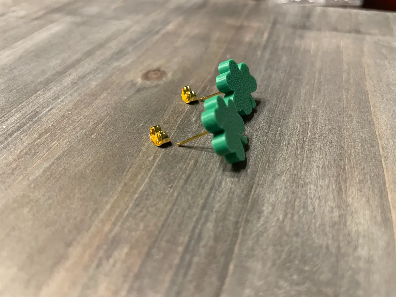 Shamrock Stud Earrings view 3