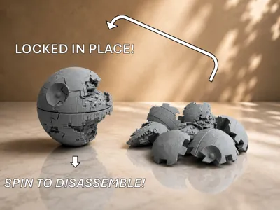 Deathstar 3D Puzzle - Spin to make it explode!