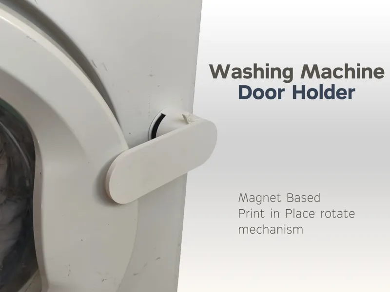 Washing machine magnet door holder