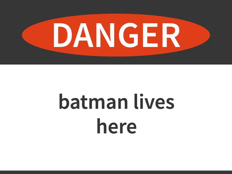 danger sign