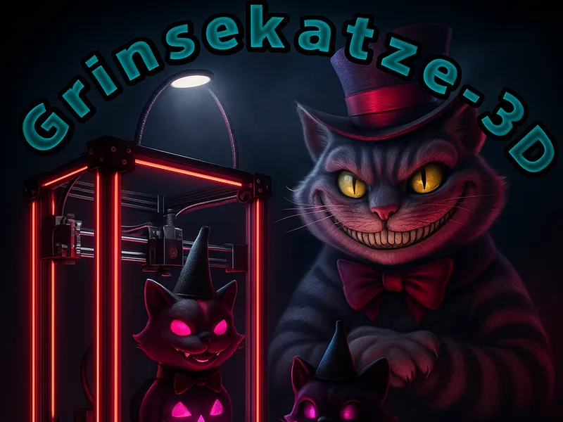 Grinsekatze, Kürbis Lampe