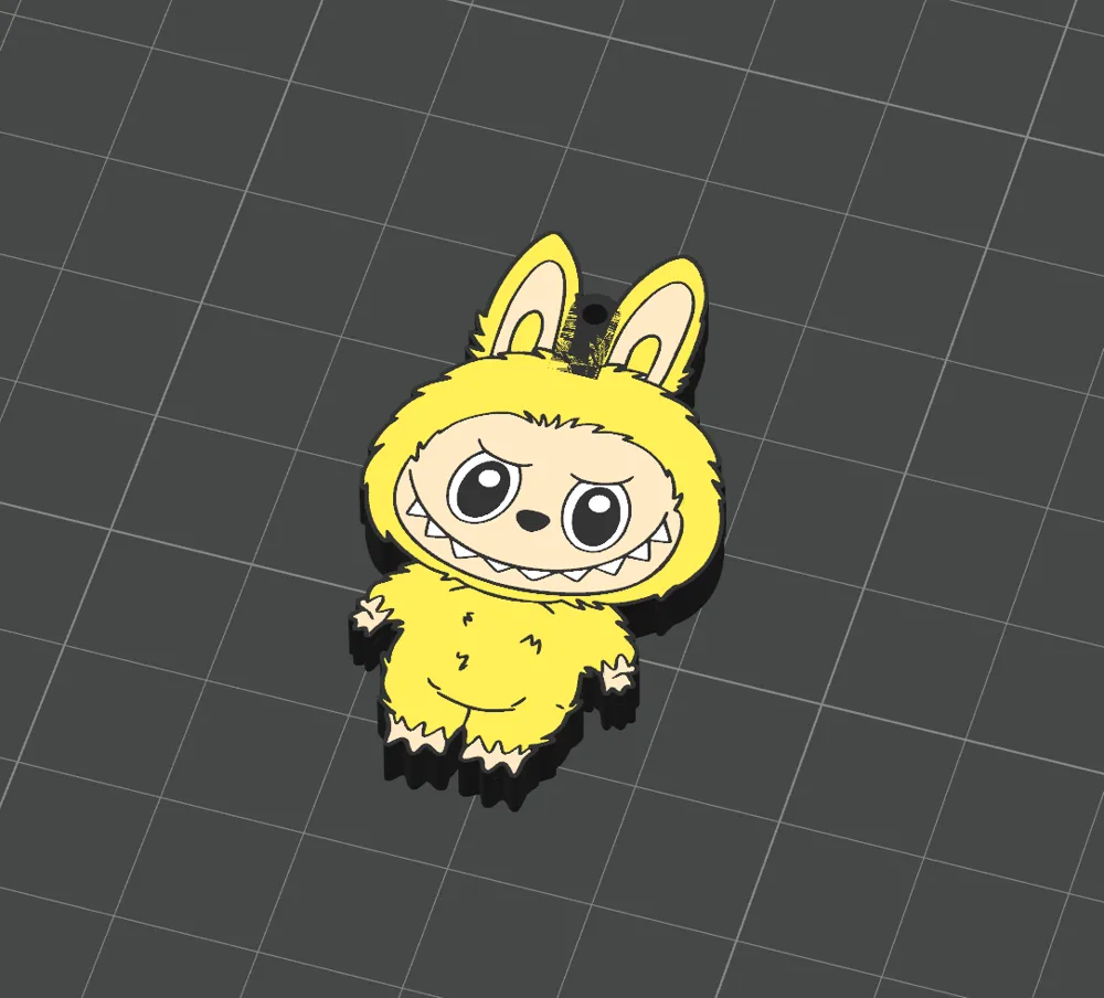 Labub Key Yellow Labub Keychain by Devirson98 MakerWorld: Download Free 3D Models