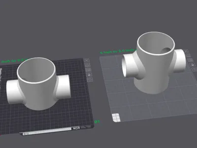 Ventilation Junction 4 inch to 2.5 inch