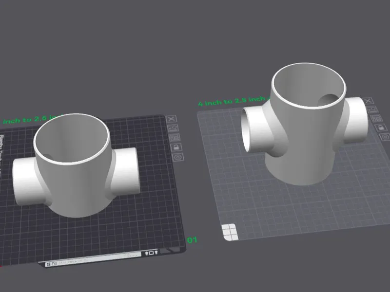 Ventilation Junction 4 inch to 2.5 inch