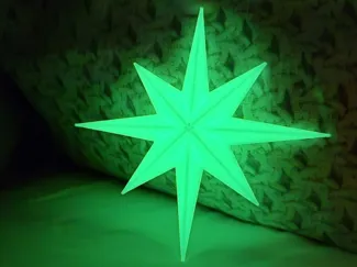 Glow 8 point star