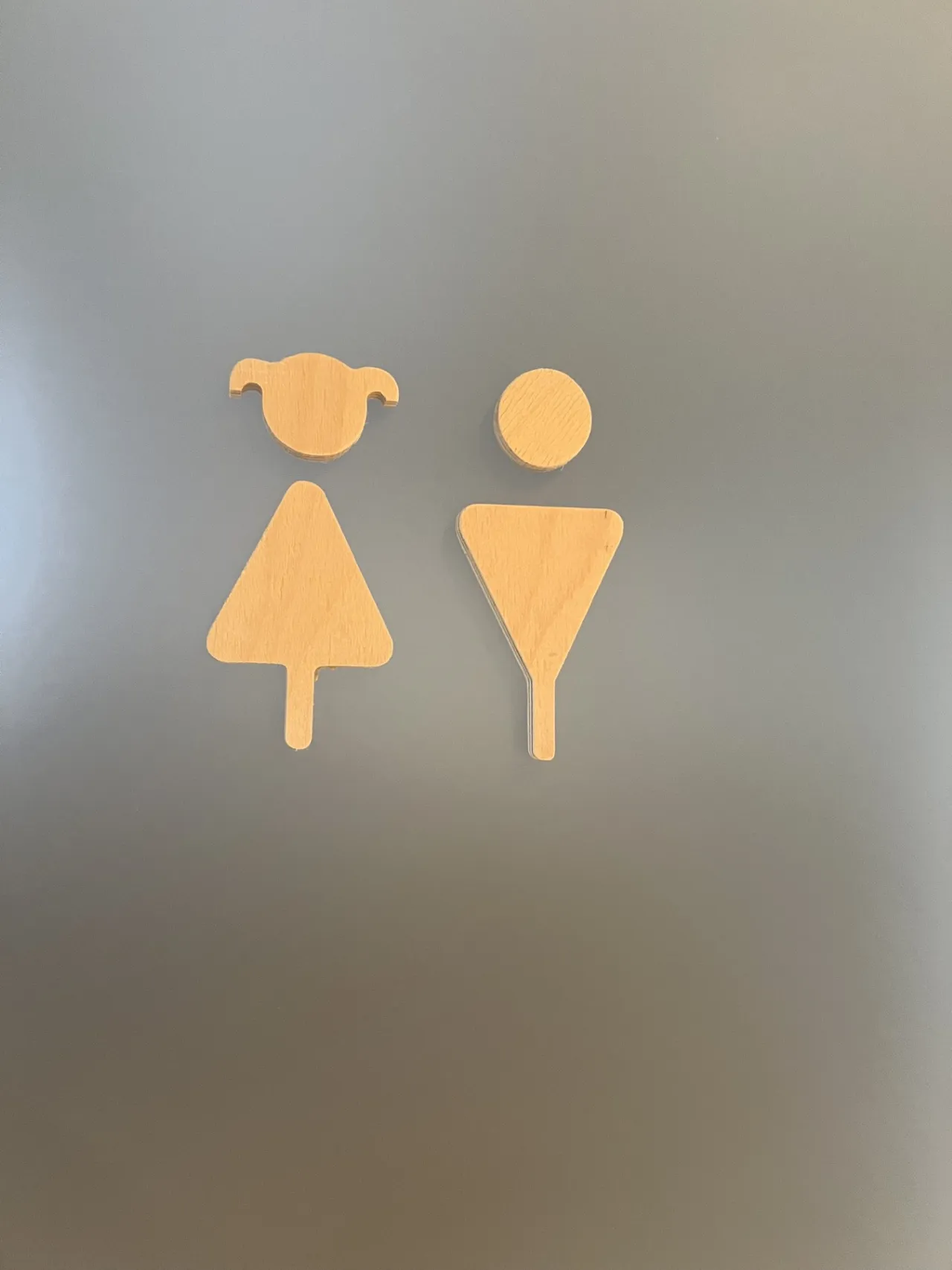 Toilet door sign male/female view 2