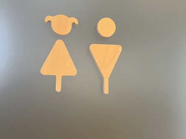 Toilet door sign male/female