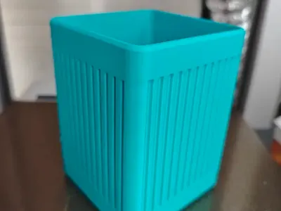 Green Bamboo's Minimalist Square Pen Holder · Desktop Order for Focus