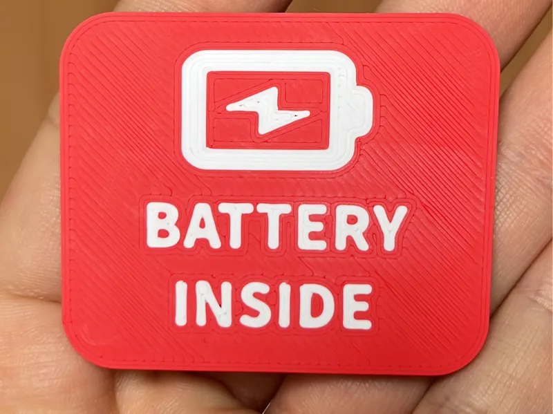 Battery inside sign
