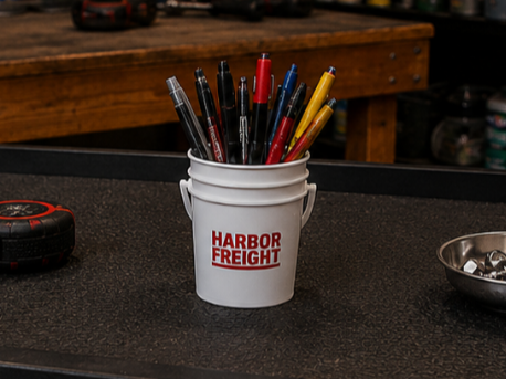 Mini Harbor Freight Desk Bucket - Tool Organizer