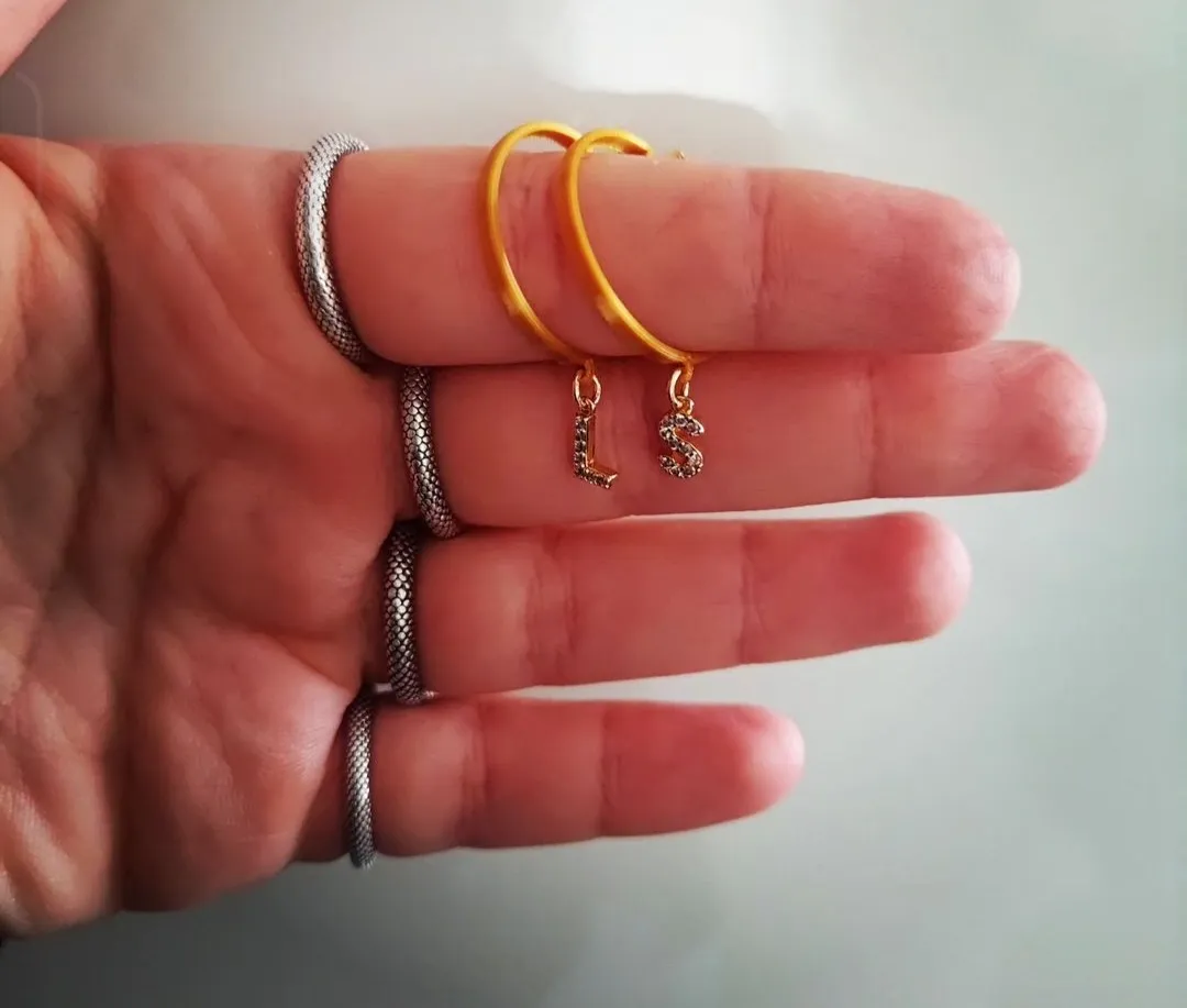 base for circle earrings with charm view 4