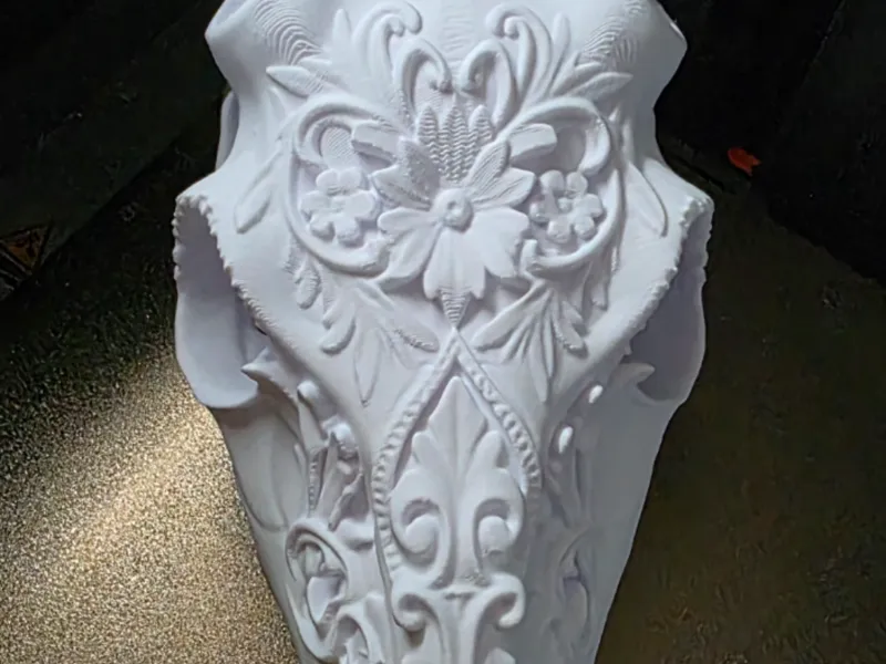 Graphic Deer Skull - Floral Elegance - BAS Antler