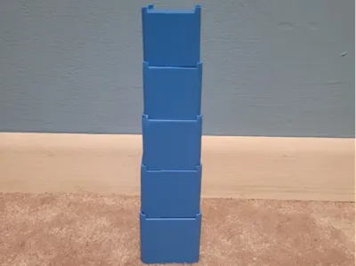 Box stacking game for small children