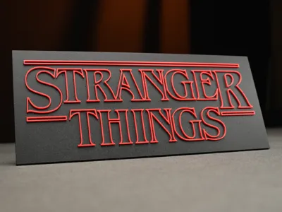 Stranger Things Original Logo (wall or desk mount)