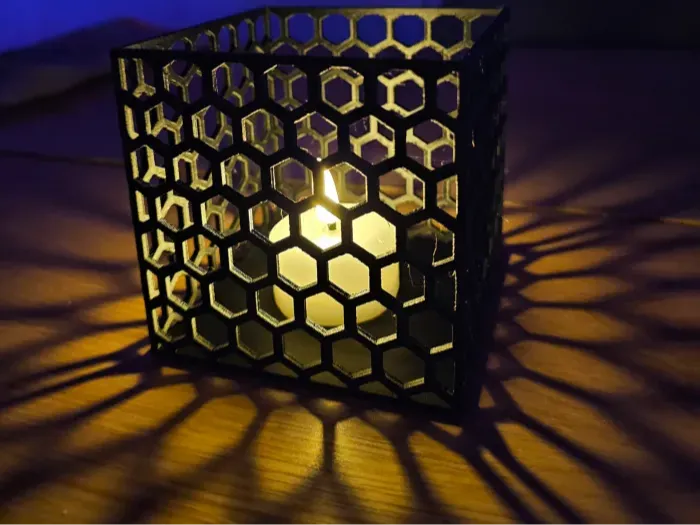 Multifunctional Honeycomb LedLantern DeskOrganizer