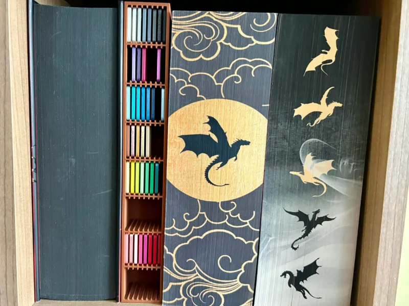 Filament Codex – Swatch Shelf with Secret Storage