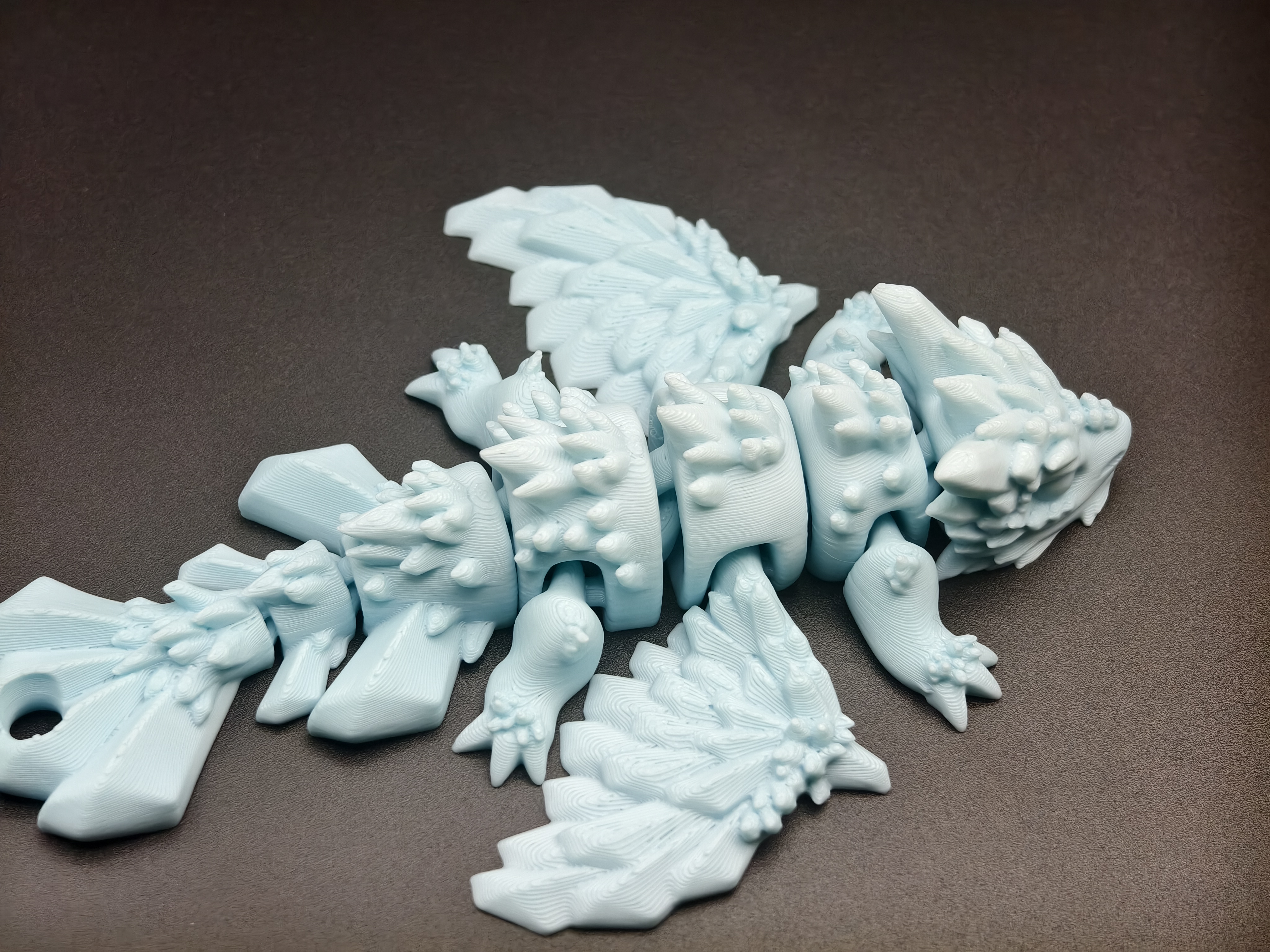 Miniatura 1 do modelo 3D 水晶小龙，无需支撑，挂饰