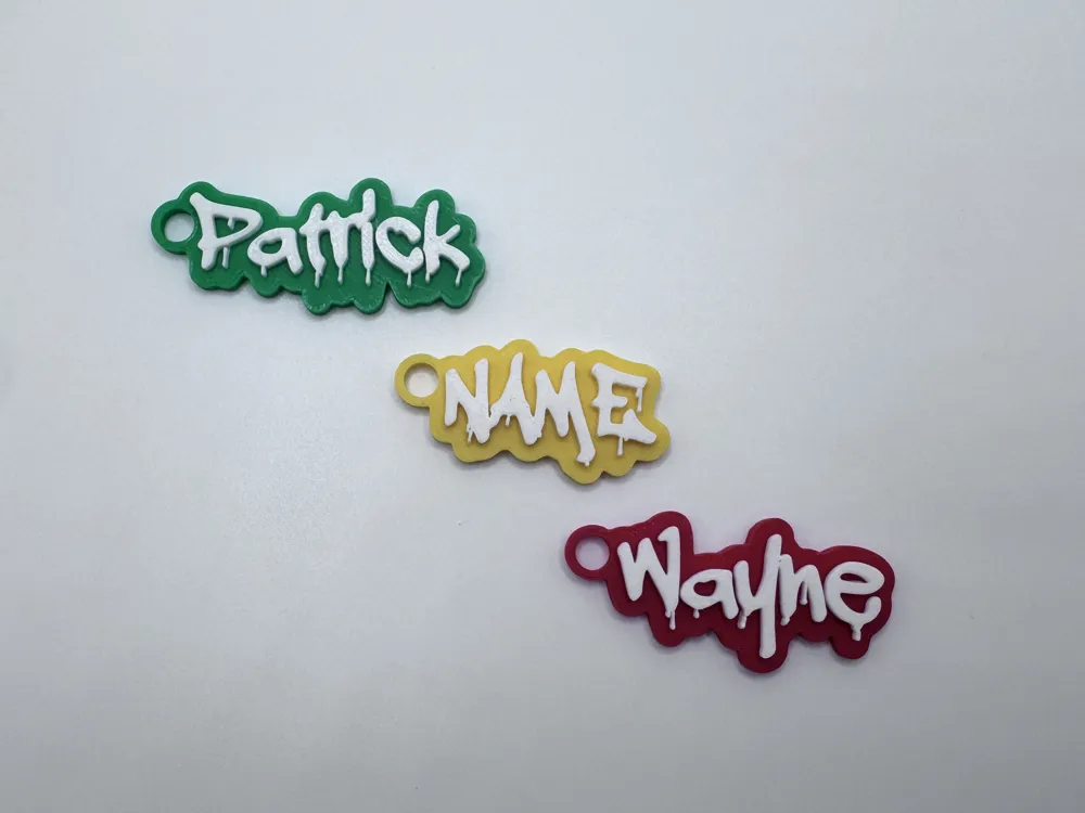 Graffiti Font Fully Custom keychain generator - Free 3D Print Model ...
