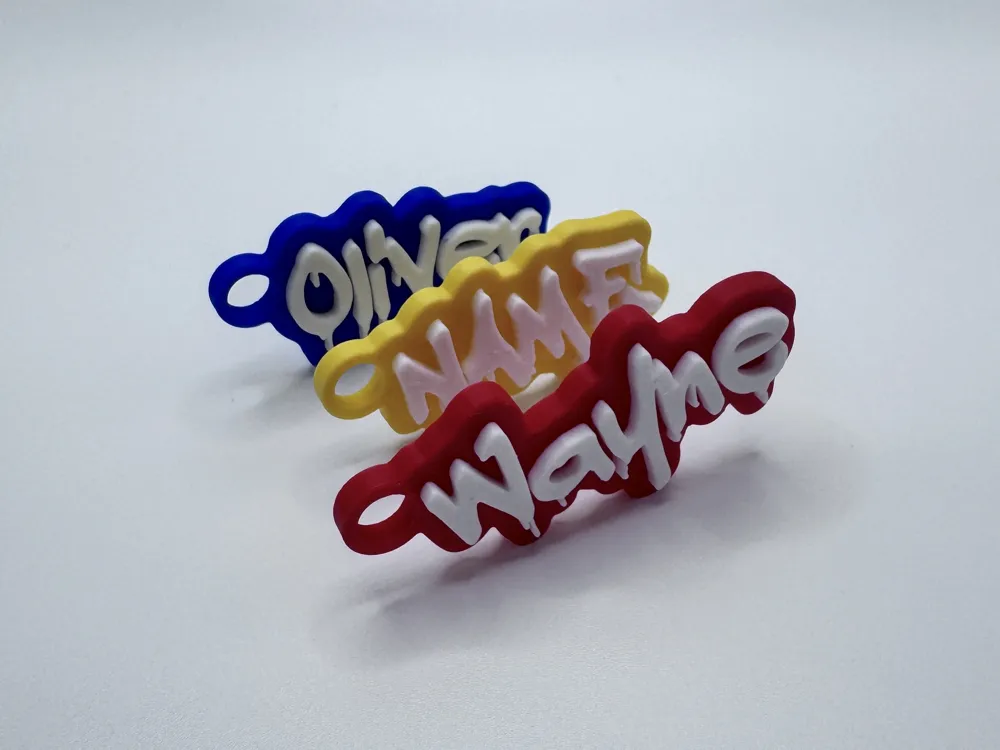 Graffiti Font Fully Custom keychain generator - Free 3D Print Model ...
