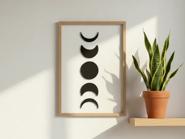 Déco murale phases de la lune