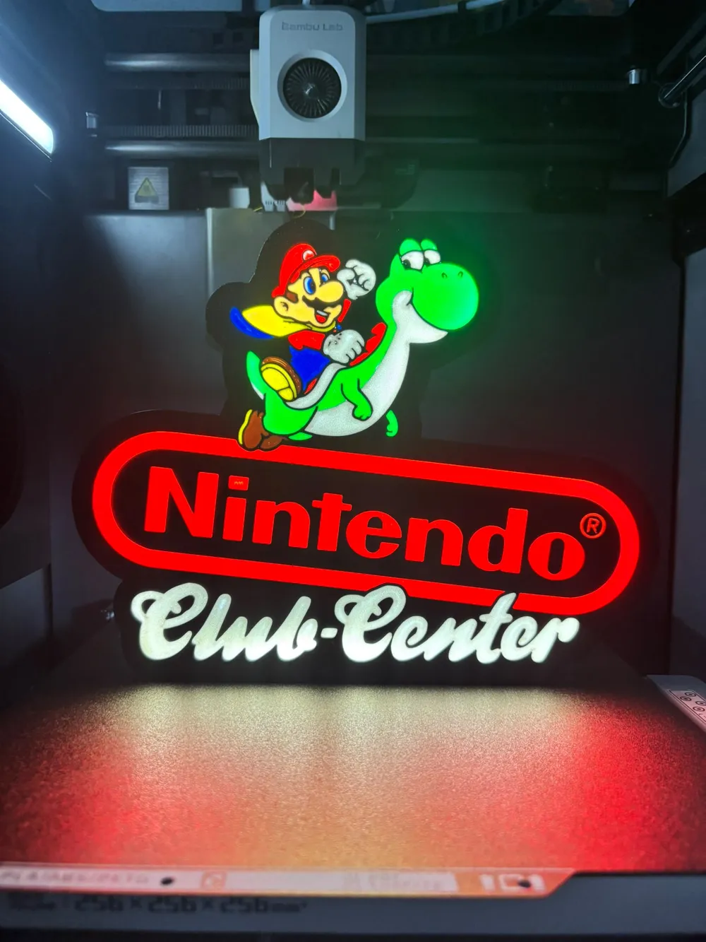 Nintendo Club-Center (Mario & Yoshi) Lightbox - Free 3D Print Model ...