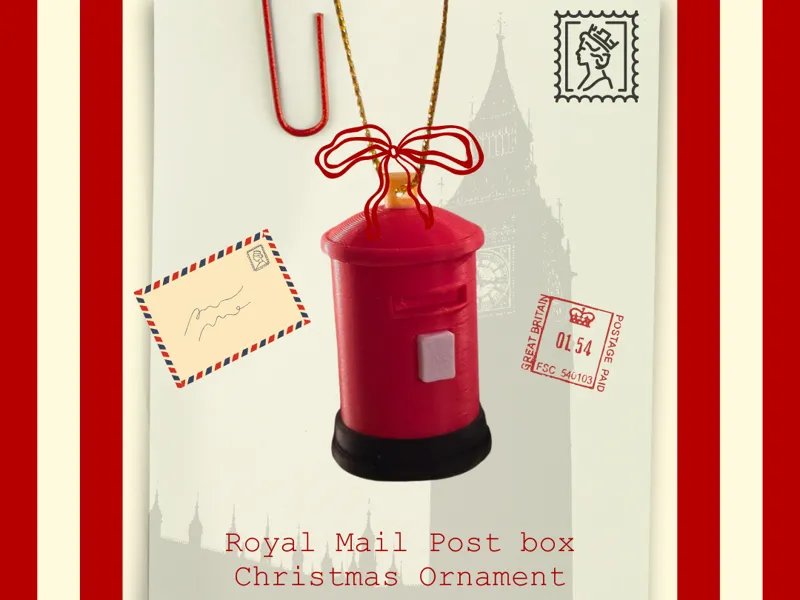 Royal Mail Post Box Christmas Tree Ornament