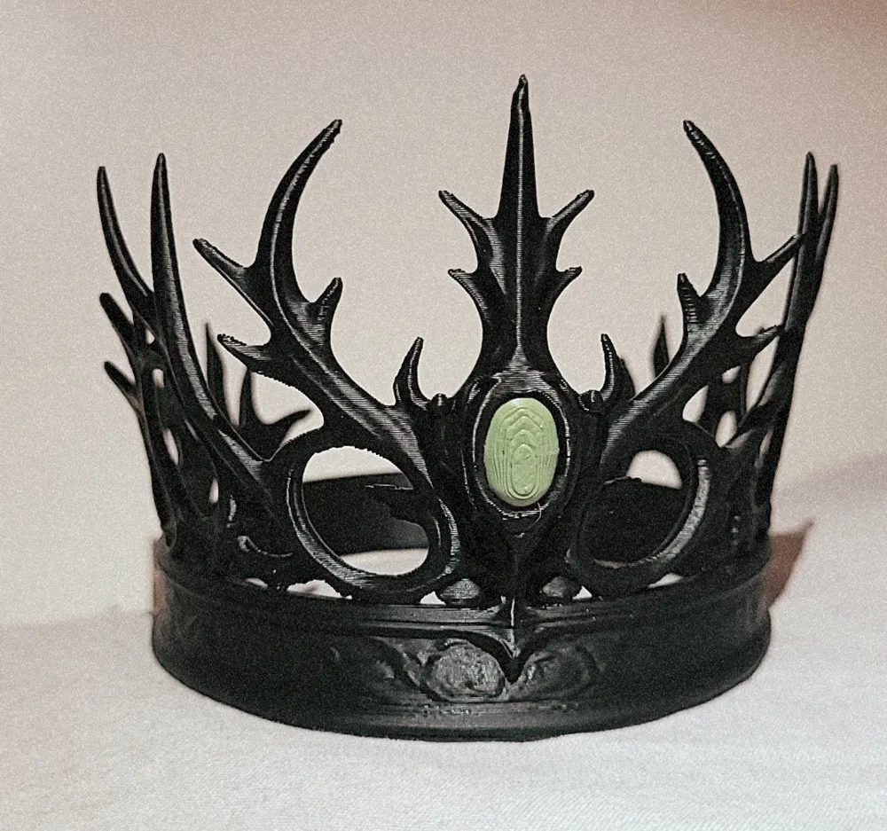 에메랄드 장식 사슴 왕관 - 무료 3D 프린트 모델 - MakerWorld, image size:1000x937