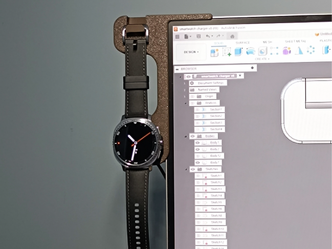 Galaxy Watch Charger Holder for Monitor Arm