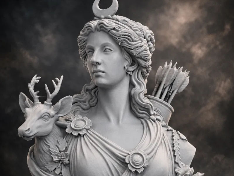 Artemide - Busto Dea della Caccia e dei Boschi