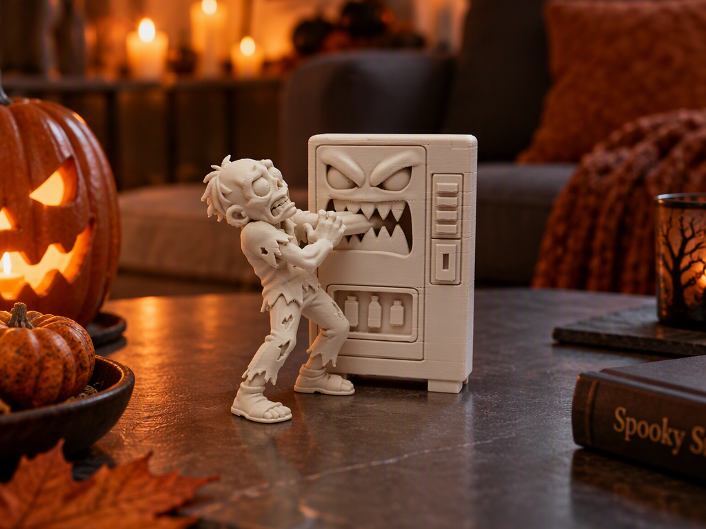 Zombie am Monsterautomaten "Bissbox" Horrorfigur 3D model