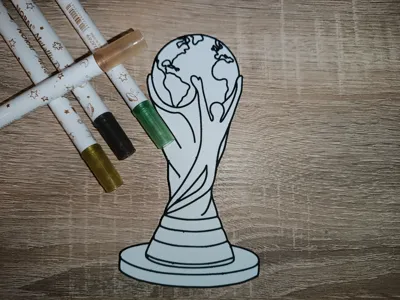 Fifa World Cup Trophy Inspired Coloring Model