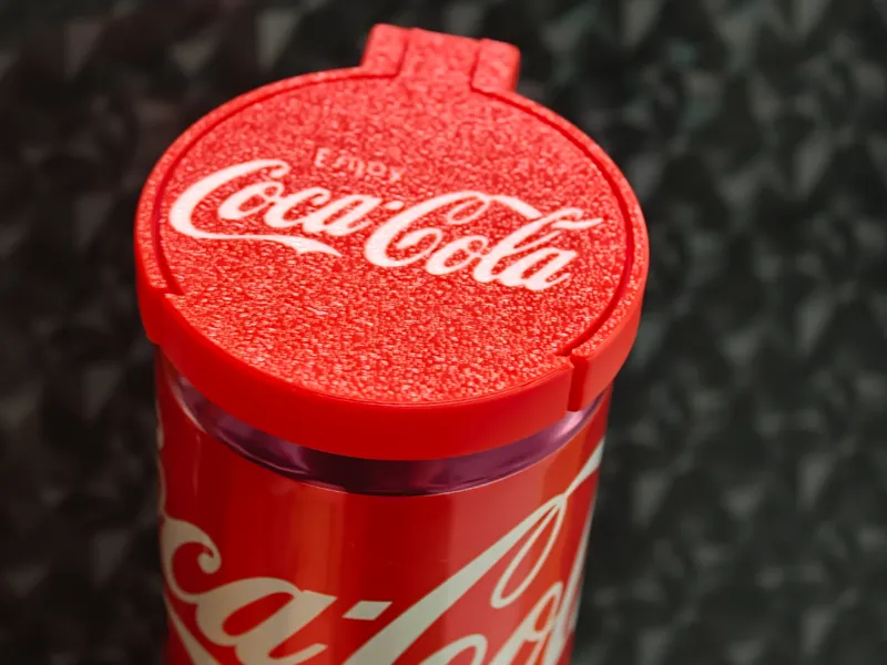 Coca Cola two sizes can lid print in Place