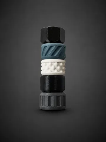 Modelo para impresión 3D: EDC Paracord Beads 13x8 (5 Patterns) — vista de referencia 2