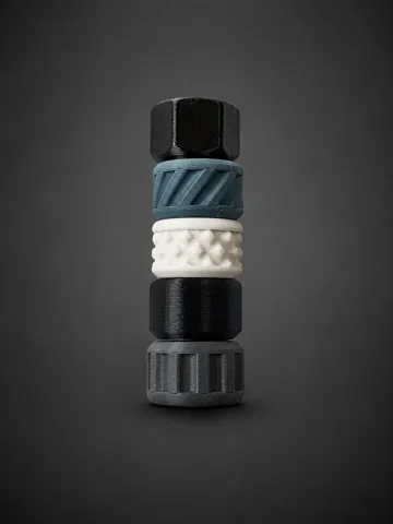 Modelo para impresión 3D: EDC Paracord Beads 13x8 (5 Patterns) — vista de referencia 4