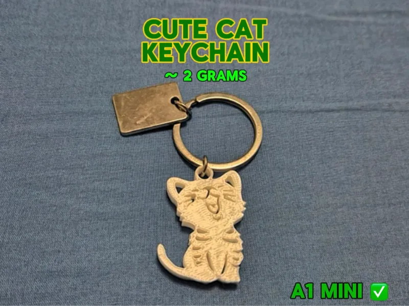 Cute Cat Keychain