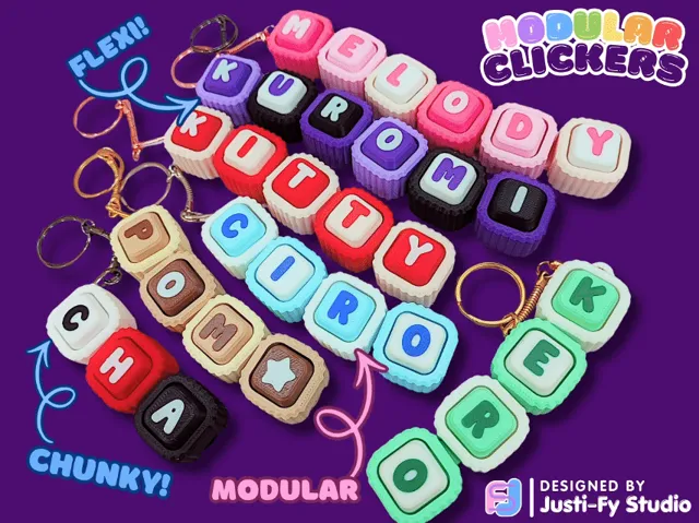 Articulated Modular Fidget Clicker Flexi Toy