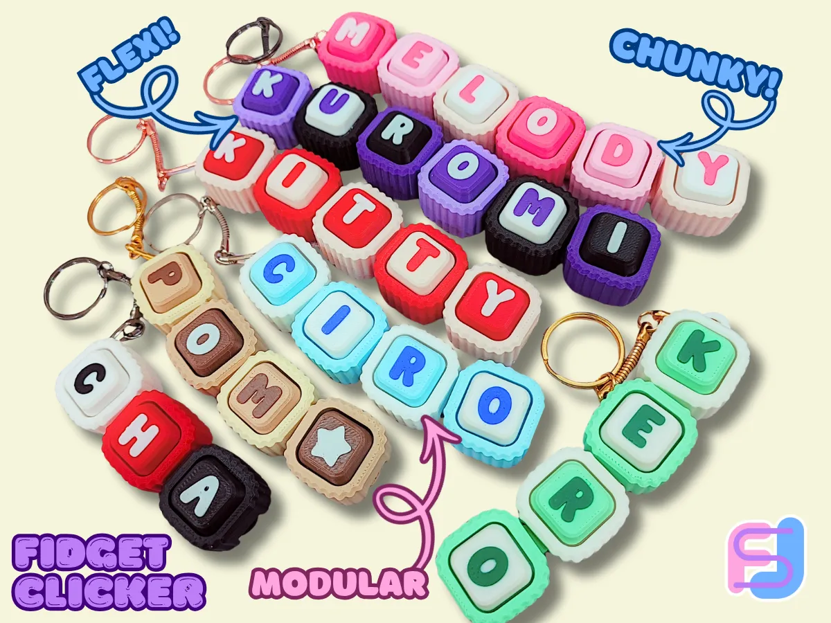 Articulated Modular Fidget Clicker Flexi Toy view 2
