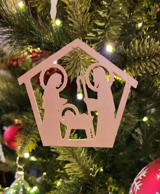Christmas Manger Ornament