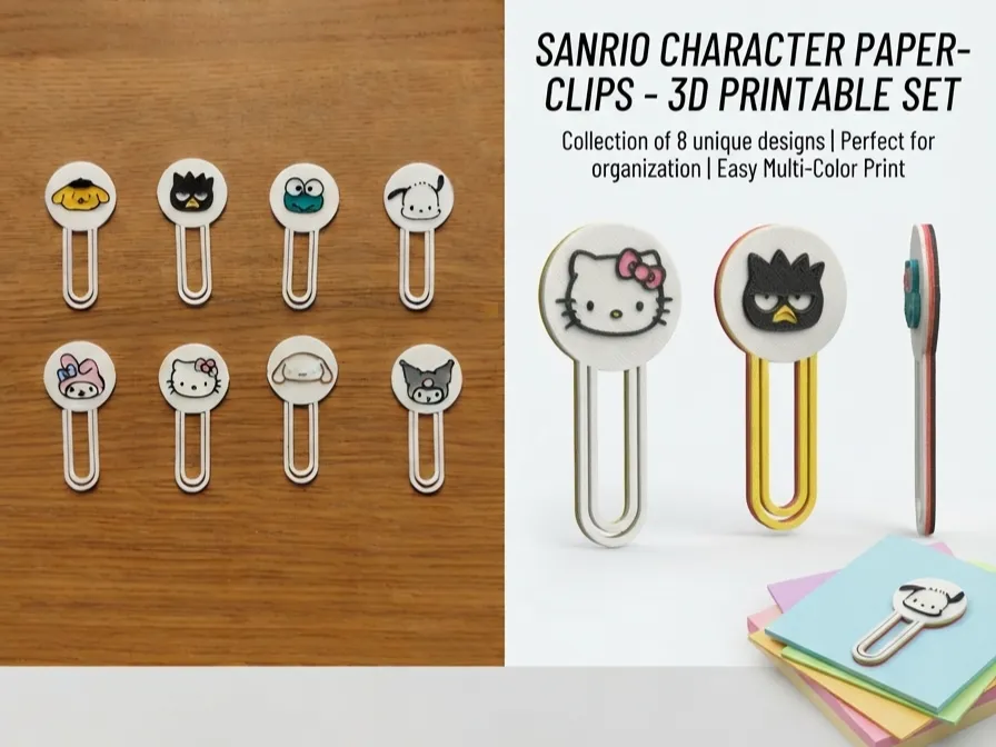 Clip o pieza de sujeción: Sanrio Character Paper-Clips - Cute. Referencia del modelo original.