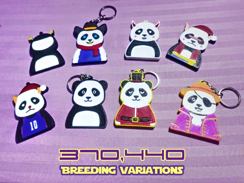 Custom Panda Keychain with Unlimited Possibilities