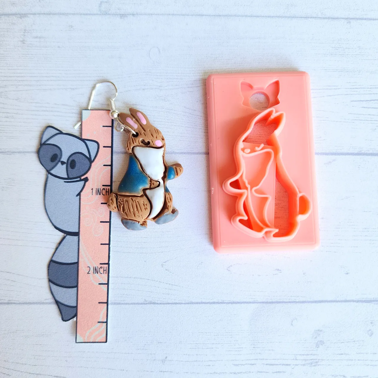 Walking Bunny Polymer Clay Earring Cutter view 4