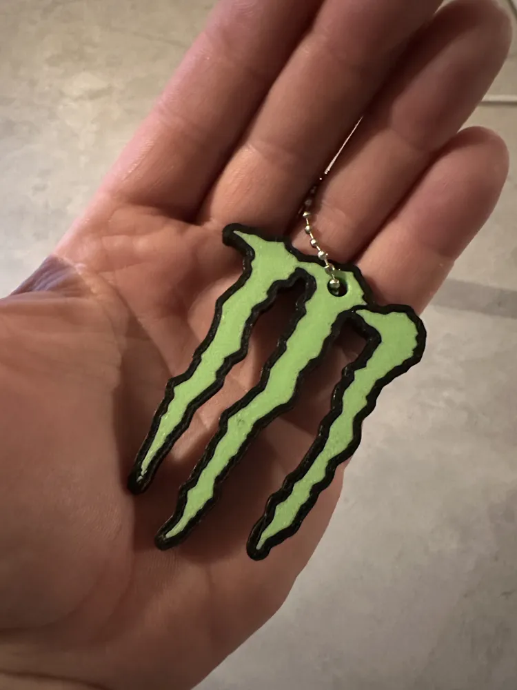Monster Energy Keychain - Free 3D Print Model - MakerWorld