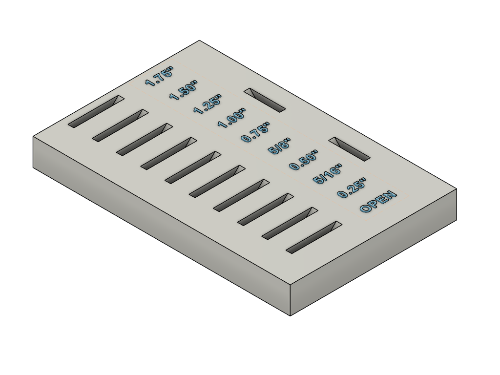 Radius Jig Storage Tray